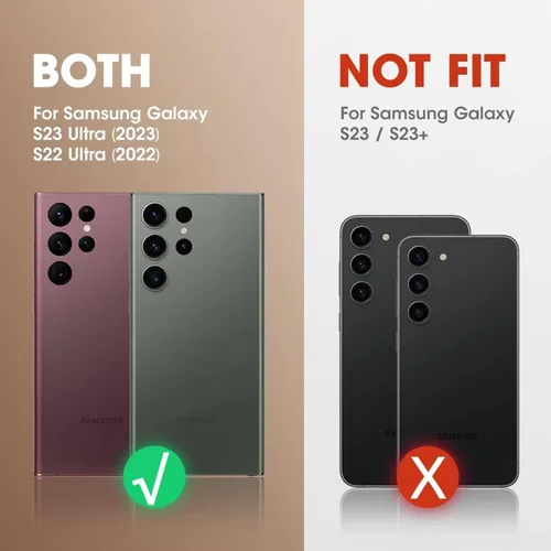 Vista 2 de Funda de batería para Galaxy S23 Ultra, funda protectora de carga portátil delgada de 4800 mAh, compatible con Samsung Galaxy S23 Ultra 5G de 6.8