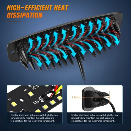 Vista 8 de Nilight Módulos LED de Montaje Empotrado, 2 unidades, 6 pulgadas, 60W, Luz de Trabajo LED, Combo de Haz de Inundación y Concentrado, Luces