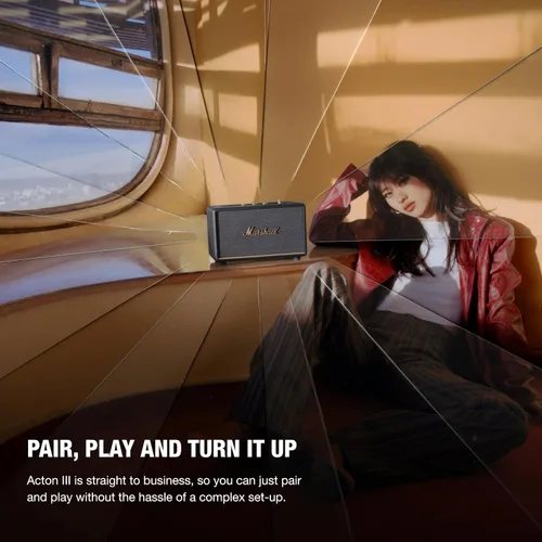 Vista 3 de Altavoz Marshall Acton III Bluetooth para el hogar, Negro