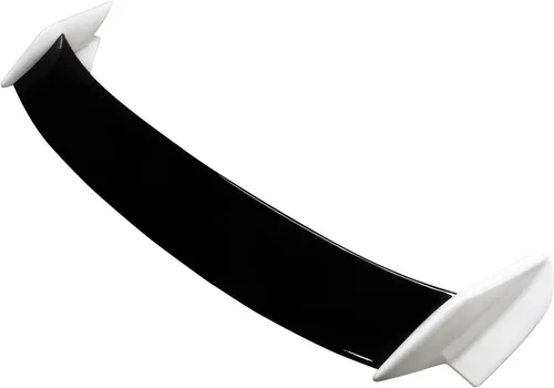 Vista 6 de NINTE Alerón para Honda Civic 5Dr Hatchback 2016-2021, ABS pintado negro brillante y blanco estilo Type-R ala divisora de maletero trasero