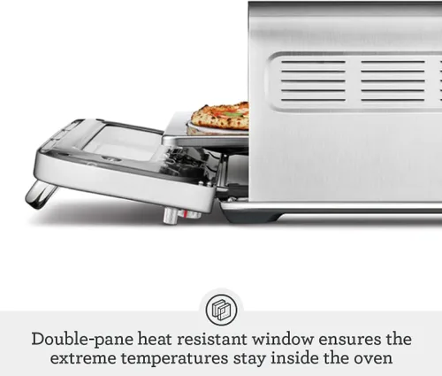 Vista 5 de Breville BPZ820BTR Horno Inteligente Pizzaiolo de Encimera para Hacer Pizza, Trufa Negra