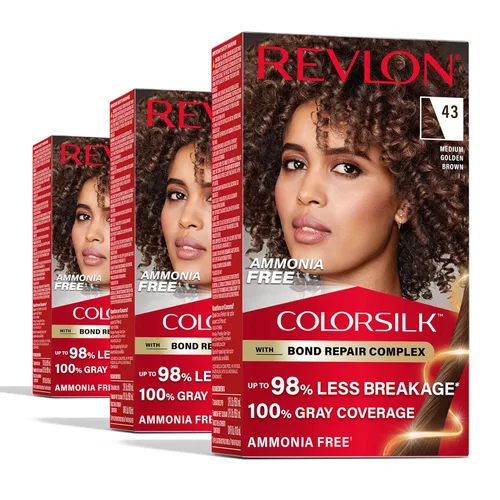 Vista 17 de Revlon ColorSilk con Complejo de Reparación de Enlaces, Tinte Permanente para el Cabello Marrón, 100% Cobertura de las Canas, Tinte para el Cabello