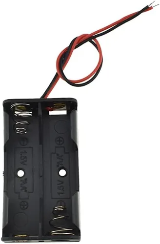 Vista 13 de HAHIYO Paquete de soporte de batería AA de 1.5 V con cubierta resistente de alambre, resortes flexibles, interruptor integrado, baterías, caja