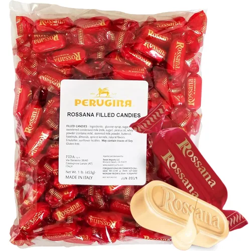 Rossana - Caramelo duro Caramelo italiano envuelto individualmente Caramelo relleno duro (bolsa de 1 libra) caramelo relleno de Rossana