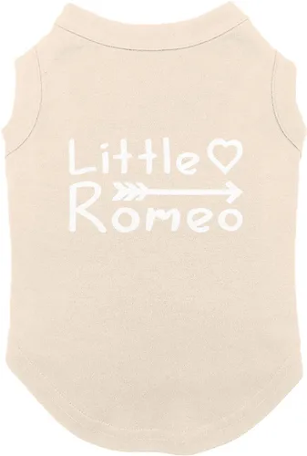 Vista 5 de Little Romeo - Stud Guapo lindo Julieta Love Dog Shirt (negro, pequeño)