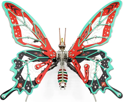 Vista 19 de Kits de modelo de metal 3D, rompecabezas de metal 3D de lobo mecánico, serie de animales de acero DIY, rompecabezas simples 3D, decoración