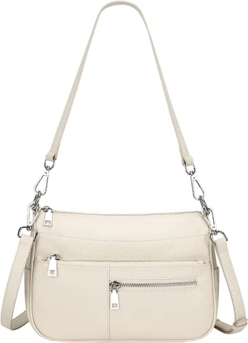 Over Earth Genuine Leather Shoulder Bag Small Crossbody Handbags for Women Ladies Purse
