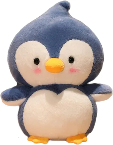 Lindos juguetes de peluche suaves de pingüino, almohada de peluche y muñeca de pingüino de peluche, regalo para niños y amantes en cumpleaños Azul