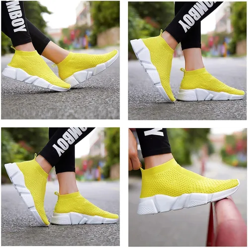 Vista 6 de Zapatos para mujer, ligeros, para correr, caminar, transpirables, de punto, zapatos deportivos casuales