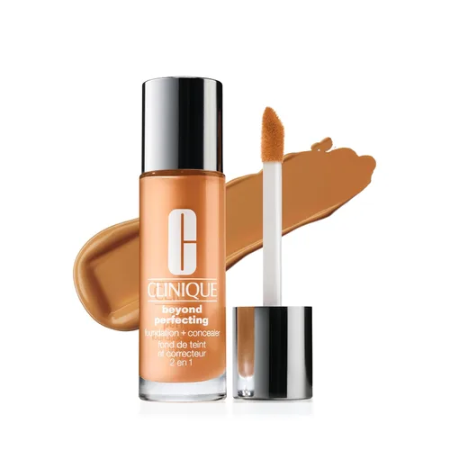 Vista 21 de Clinique Beyond Perfecting Lightweight Liquid Foundation + Concealer For Dry Combination to Oily Skin Types Full Coverage + Natural Matte Finish