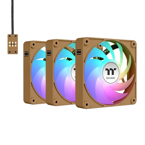 Vista 14 de Thermaltake CT120 EX ARGB Reverse Ventilador de enfriamiento de PC (paquete de 3 ventiladores), conexión magnética, sincronización con placa base