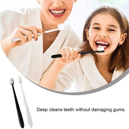 Vista 2 de 12 cepillos de dientes ultra suaves cepillos de dientes manuales flexibles con 22000 cerdas para adultos y dientes sensibles