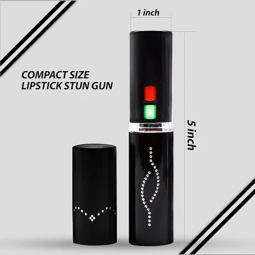 Vista 5 de FIGHTSENSE Linterna Lápiz Labial Pistola de Paralizantes para Mujeres Autodefensa Brillante Lápiz Labial LED - Batería Recargable