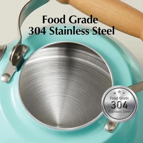 Vista 4 de ROCKURWOK Tea Kettle, Tea Pot with Cool Touch Ergonomic Handle, Teapot Food Grade Stainless Steel, Tea Kettle Stovetop, Kettle Teapot, Whistling Tea