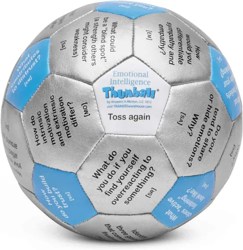 Vista 15 de Trainers Warehouse Colección Thumball de 6 pulgadas, 32 indicaciones para conversación, formación de equipos, relación y entrenamiento