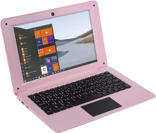 Vista 7 de Computadora portátil con Windows 10 Mini 10 pulgadas 32GB ultrafino y ligero Netbook Quad Core CPU PC HDMI WiFi USB YouTube (azul)