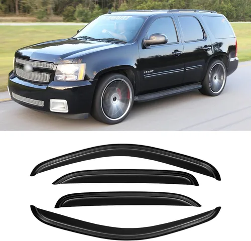 Vista 337 de Visera de ventana para Jeep Cherokee 1984-2001 (Excluye Modelo Limited), Protectores Guards Shields de lluvia de canal exterior, Deflector