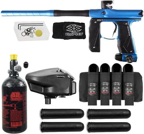 Vista 13 de Maddog Empire Mini GS Marcador de Pistola de Paintball Electrónico Completamente Automático con Tanque de Paintball HPA 48/3000, Cargador