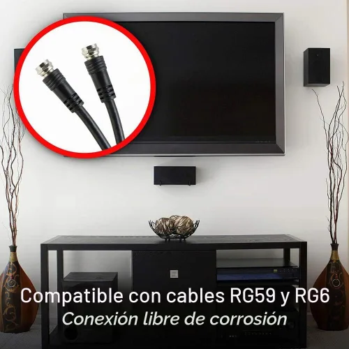 Vista 4 de GE Digital 4-Way Coaxial Cable Splitter, 2.5 GHz 5-2500 MHz, RG6 Compatible