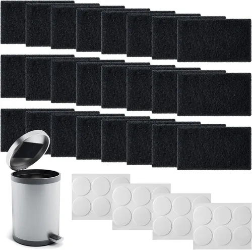 Vista 8 de Timgle 24 unidades de desodorante universal para botes de basura, bolsas de basura con 24 nano pegamento de doble cara, desodorante de carbón