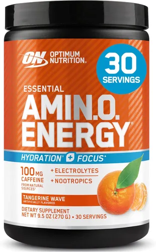 Vista 12 de Optimum Nutrition Amino Energy Powder Plus Focus, con BCAA, electrolitos y cafeína, ponche de frutas, 65 porciones (el embalaje puede variar)