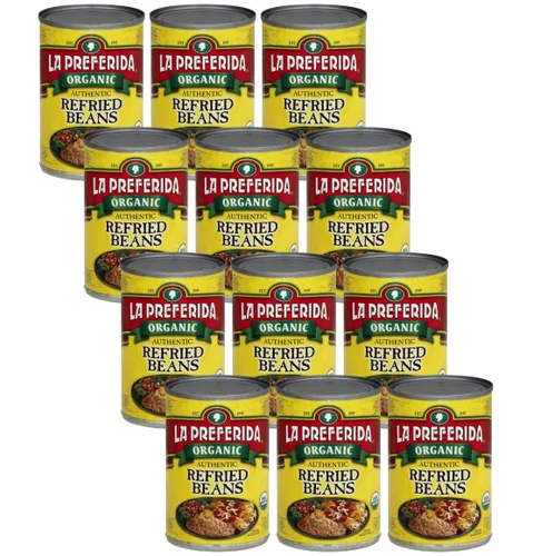 Vista 11 de LA PREFERIDA Frijoles refritos auténticos orgánicos de 15 onzas