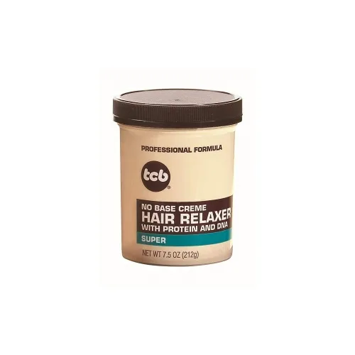 Tcb Hair Relaxer - Crema sin base de 7.5 onzas, súper tarro (paquete de 6)
