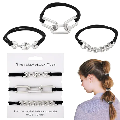 Vista 22 de Coleteros mate para el cabello, 6 piezas de coleteros de terciopelo para cabello grueso, ultra texturizados, suaves y mullidos, bandas