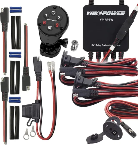 Vista 10 de Yak-Power Complete System for Kayaks Digital Switching with Plug-and-Play Connectivity and Control of Your 12-Volt Electronics
