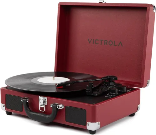 Vista 12 de Victrola Reproductor de discos de maleta - Bluetooth, altavoces integrados