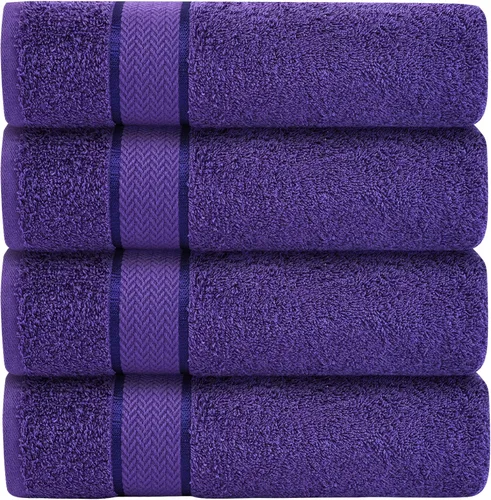 Vista 50 de Toallas de baño de lujo, 100% algodón, ultra suaves, de felpa, gruesas, esponjosas, altamente absorbentes, de secado rápido, para el hogar