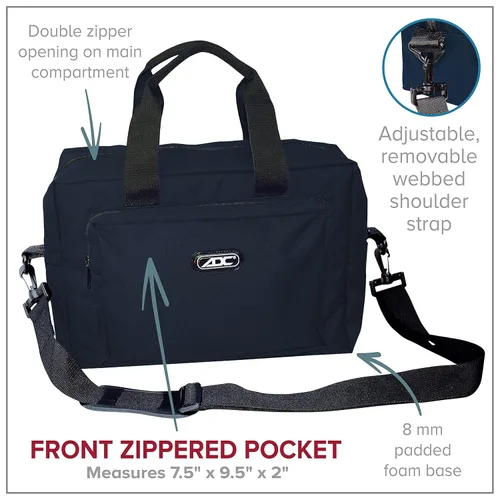 Vista 3 de Bolsa de instrumentos de nailon ADC 1024 para equipo médico de enfermeras/médico, talla única , Negro, 1