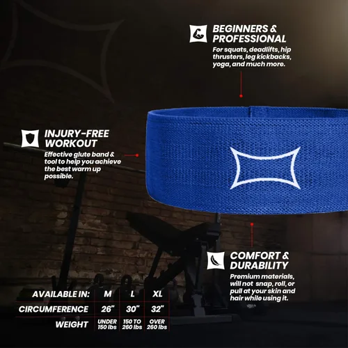 Vista 3 de Bandas de resistencia Mark Bell Sling Shot Hip Circle para hacer ejercicio (Nivel 2)