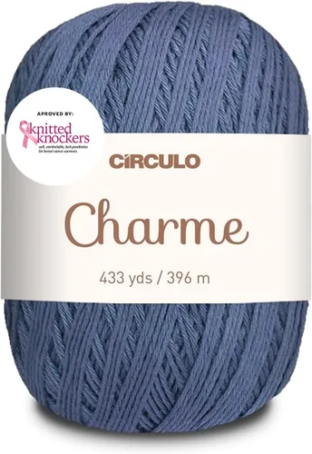 Vista 42 de CIRCULO Charme - Paquete de hilo para tejer y ganchillo, 3 bolas de 100% algodón virgen brasileño mercerizado, peso deportivo suave, color 2012