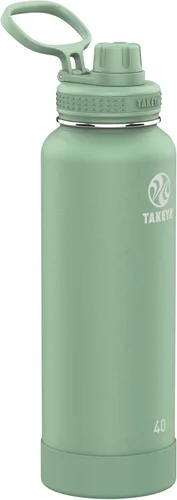 Vista 31 de Takeya Actives Botella de agua con tapa de boquilla, botella con doble aislamiento de acero inoxidable, apta para lavavajillas y sin BPA, botella 24