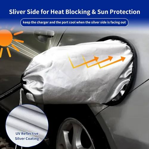 Vista 7 de Funda para Puerto de Cargador EV, Tapa para Enchufe de Cargador de Coche Eléctrico, Protección Impermeable al Aire Libre para Invierno, Nieve