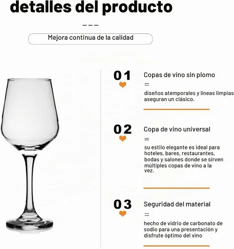 Vista 7 de LUXU Juego de copas de vino de 4,15 onzas líquidas