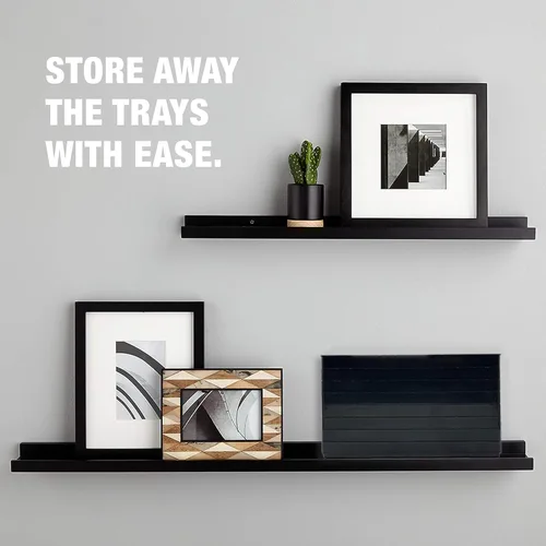 Vista 7 de 8 bandejas de clasificación de rompecabezas con tapa de 8 x 8 pulgadas, accesorios para rompecabezas de fondo negro que hacen que las piezas