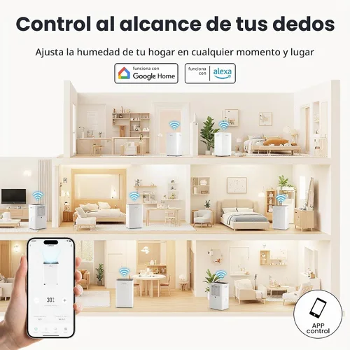 Vista 7 de Candy Deshumidificador de 4500 pies cuadrados para sótano, deshumidificadores de 80 pintas para el hogar, modo continuo/reposo/automático, tanque
