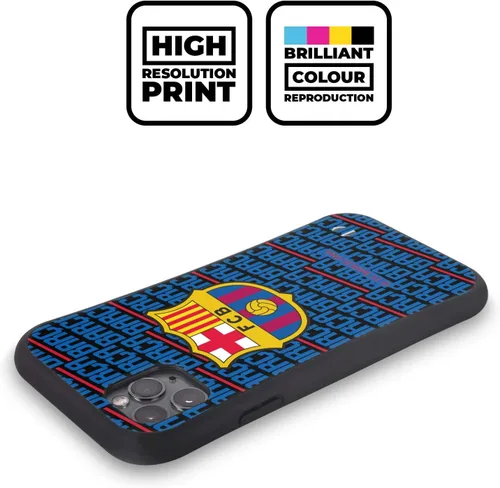 Vista 2 de Head Case Designs Funda híbrida con licencia oficial del FC Barcelona Barca Crest Patterns compatible con Apple iPhone 14 Pro Max