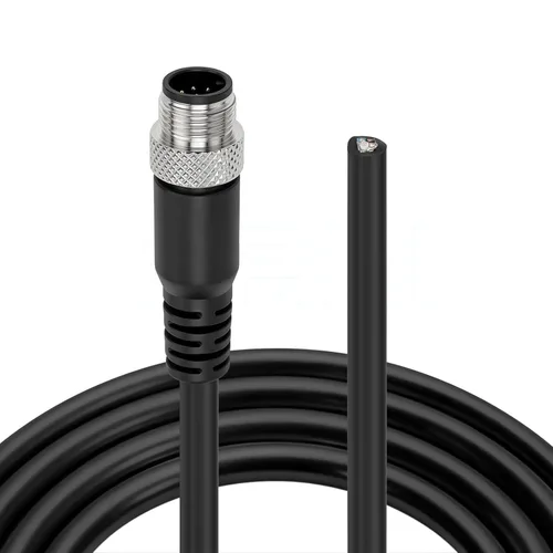 Vista 4 de DRRI M12 - Conector de sensor hembra de 8 pines para volar Cable de protección eléctrica impermeable para aplicaciones de automatización