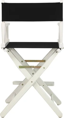 Vista 77 de Casual Home - Silla de director de 24.0 in, marco negro, con lona azul marino, altura de mostrador