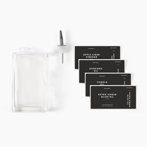 Vista 8 de Molimoli Dispensador de Aceite de Oliva para Cocina, Vertedor Automático, Dispensador de Botella de Vidrio Delgada para Cocina, Aceitera de Aceite