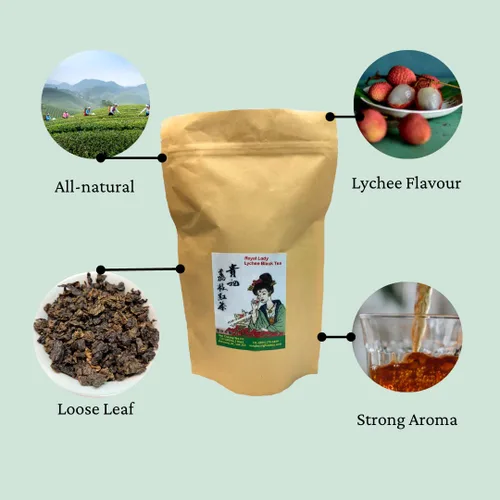 Vista 3 de Royal Lady - Té negro de lichi, 8.82 oz - Hoja suelta - Van Cheong Tea
