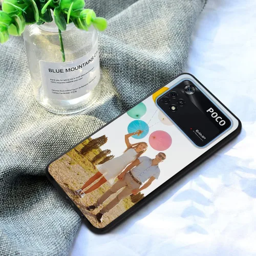 Vista 3 de Funda de teléfono personalizada para Xiaomi Poco M4 Pro [NO para Poco M4 Pro 5G], funda de teléfono con foto, funda protectora de TPU suave, funda