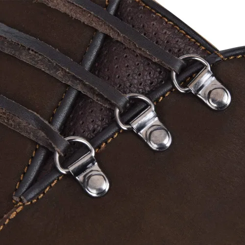 Vista 6 de Cuadra Botas altas para mujer en piel auténtica con cremallera marrón