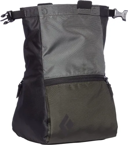BLACK DIAMOND Mondo Chalk Pot | Cubo estable de base ancha | Cierre magnético | Almacenamiento grande de tiza para boulder | REPO gris