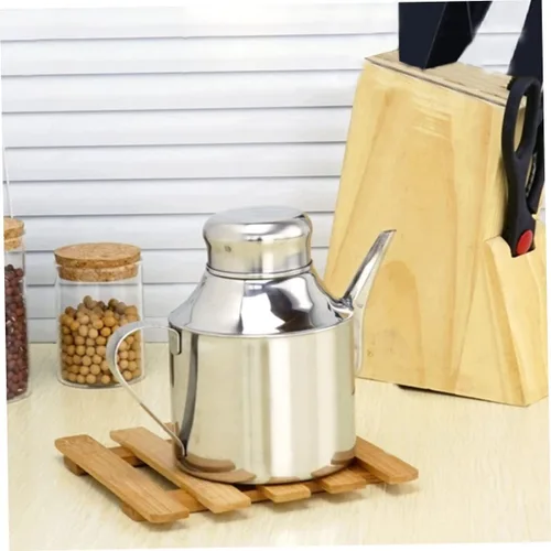 Vista 2 de COLLBATH Botella dispensadora de aceite de acero inoxidable con boquilla de precisión, vinagre de cocina multiusos y lata de condimento para cocinar