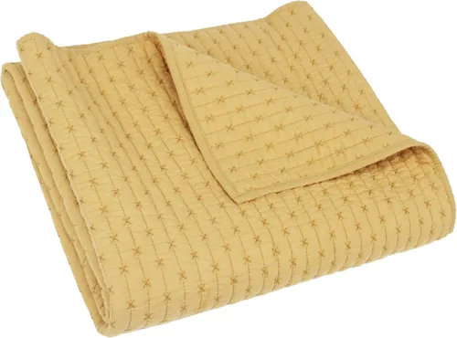 Vista 6 de Levtex Home - Cross Stitch Adobe - Manta acolchada - 50x60 pulgadas - Patrón de punto de cruz - Patrón reversible - Tela de algodón