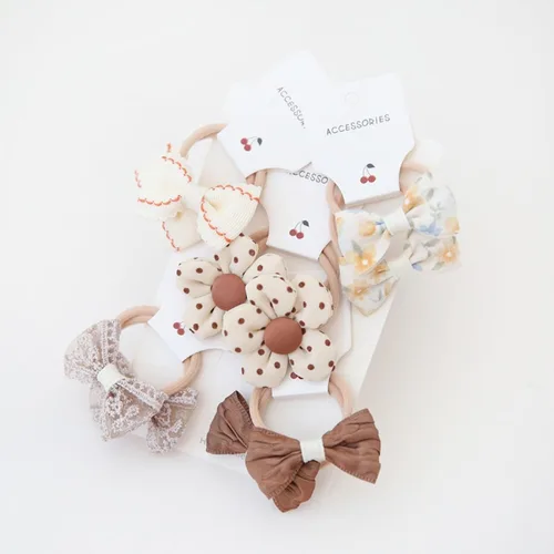 Vista 2 de 30 unidades (15 pares) de ligas para el pelo de bebé niña con lazos, soportes pequeños de 1.2 pulgadas, bandas elásticas para coletas y accesorios